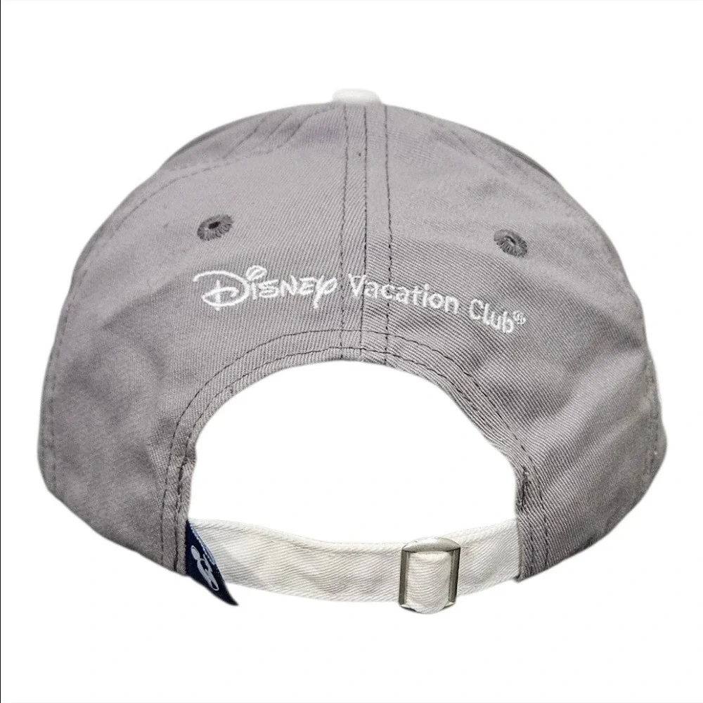 Disney Vacation Club DVC Member Magic Cruise Grey White Adjustable Hat Cap‎